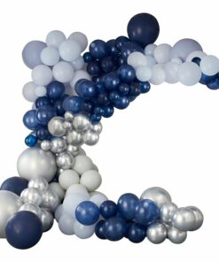 Alternative view of Blue Mix Balloon Arch