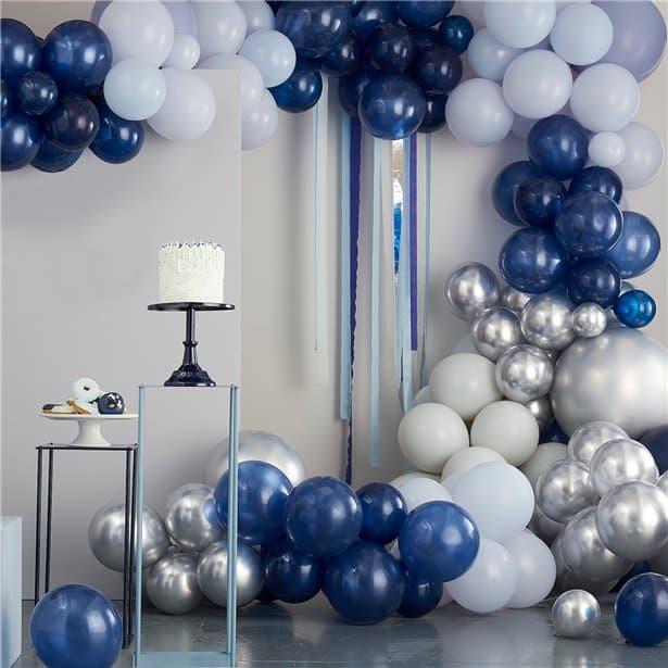 Blue Mix Balloon Arch