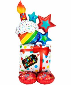 Colourful Birthday Cluster AirLoonz Balloon