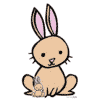 Cute Rabbit Cardboard Cutout