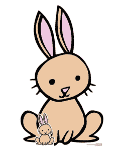 Cute Rabbit Cardboard Cutout