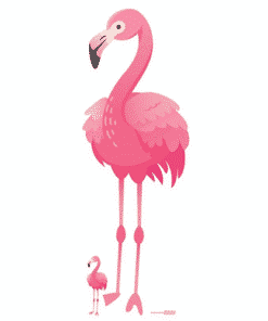 Pink Flamingo Cardboard Cutout