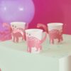 Pink Dinosaur Paper Cups