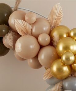 Alternative view of Taupe & Nude Balloon Arch
