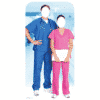 Doctor & Nurse Stand-In Lifesize Cardboard Cutout