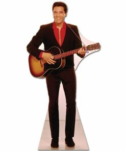 Elvis Red Shirt and Guitar Cardboard Cutout