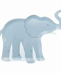 Alternative view of 8 x Let's Go Wild Elephant Paper Plates - 30cm