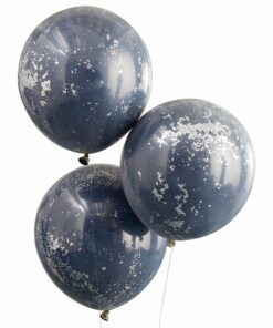 Alternative view of Mix It Up Blue Double Stuffed Latex Balloons