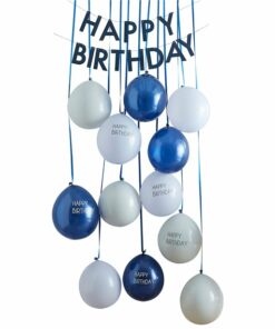 Alternative view of Mix It Up Blue Happy Birthday Balloon Door Kit