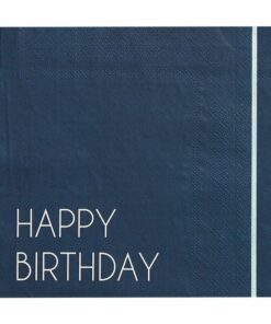 Alternative view of 16 x Mix It Up Blue Happy Birthday Eco Paper Napkins - 16.5cm