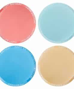 Alternative view of 8 x Mix It Up Brights Happy Birthday Eco Paper Plates - 25cm