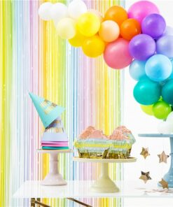 Alternative view of Pastel Rainbow Backdrop Curtain - 1.9m