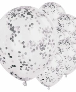 Silver Confetti Balloons