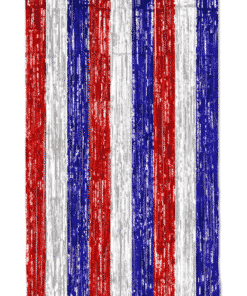 Red White & Blue Shimmer Door Curtain