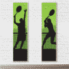 Men's & Women's Tennis Portrait Wall Banner Decorations