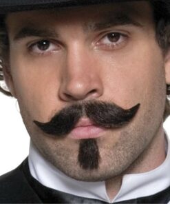 Western Gambler Black Moustache