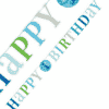 Blue Dots 1st Birthday Banner