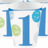 Blue Dots 1st Birthday Paper Cup
