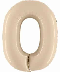 Big Number 0 Neutral Cream Foil Balloon