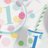 Blue Dots 1st Birthday Paper Cup
