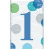 Blue Dots 1st Birthday Plastic Tablecover