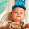 Boy's 1st Birthday Fabric Crown