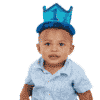 Boy's 1st Birthday Fabric Crown