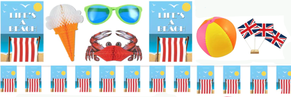 Seaside Beach Hut Decoration & Novelty Pack