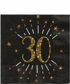 Sparkling Gold 30th Napkin