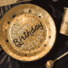 Sparkling Gold & Black Birthday Decorations