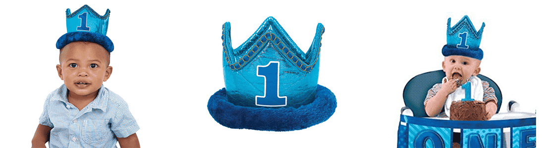 Boy's 1st Birthday Fabric Crown