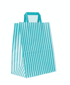 Aqua Stripe Paper Gift Bags