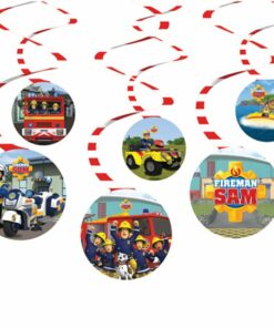 Fireman Sam Paper Hanging Swirl Decorations
