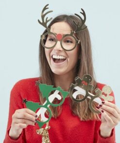 Christmas Novelty Fun Paper Glasses