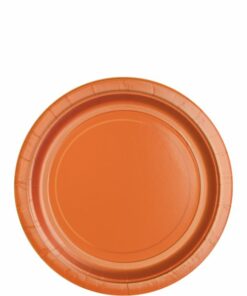 Orange Paper Dessert Plates