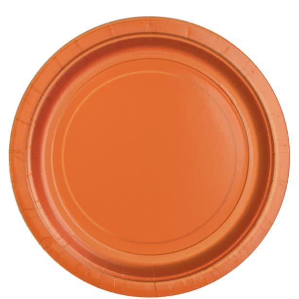 Orange Paper Plates, Cups & Napkins Next Day Delivery