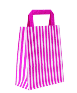 Pink Stripe Paper Gift Bags