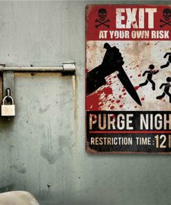 Alternative view of Purge Games Sign - 24cm x 36cm