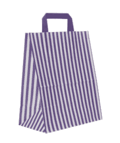 Purple Stripe Paper Gift Bags