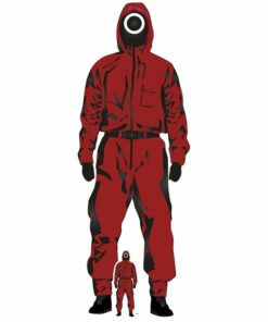 Survival Game Red Jumpsuit Cardboard Cutout