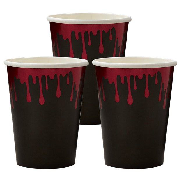 Bloody Paper Cups, Napkins & Plates Halloween Bloody Theme