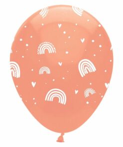Alternative view of Boho Rainbow Printed Latex Balloons - 12" (Pk 6)