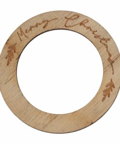 Alternative view of Burnout Wood Merry Christmas Napkin Rings (Pk 6)