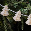 Cream Honeycomb Christmas Trees Garland