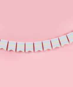 Eco Pastel Rainbow Paper Bunting