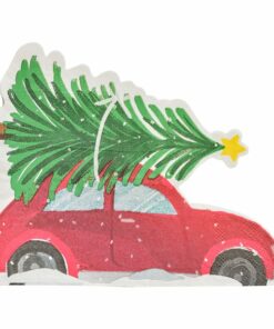 Alternative view of Christmas Car with Tree Paper Napkins - 33cm (Pk 16)