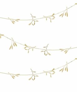 Alternative view of Gold Mistletoe Garland - 5m