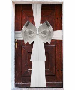 DIY Silver Organza Door Bow Wrapping Kit