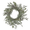 Frosted Pine and Mistletoe Wreath