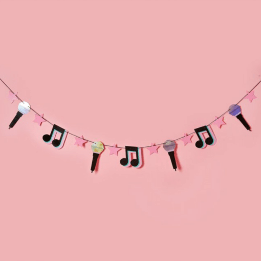Music Themed Tik Tok Party Bunting